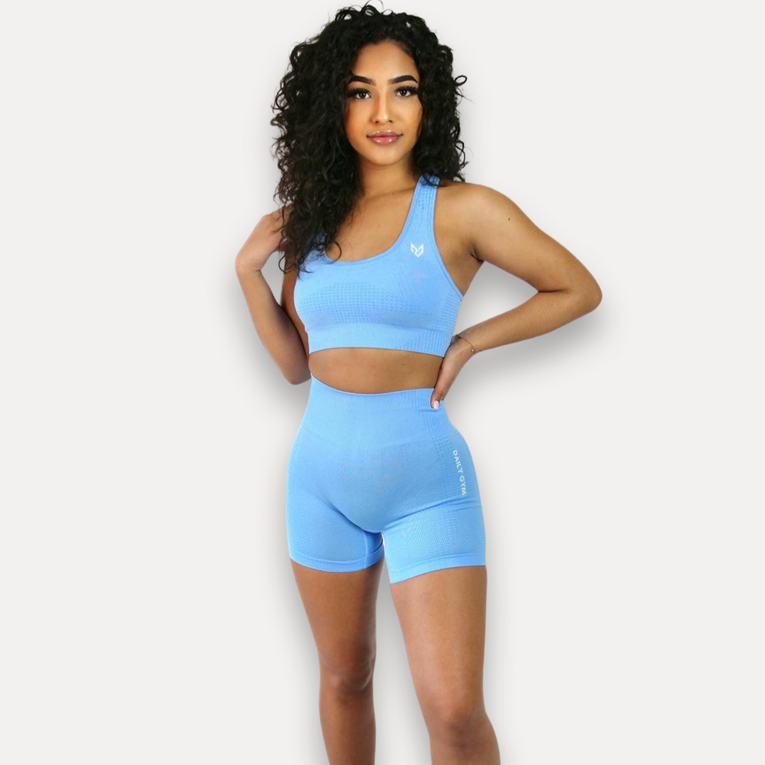 Seamless Light Blue Sport BH