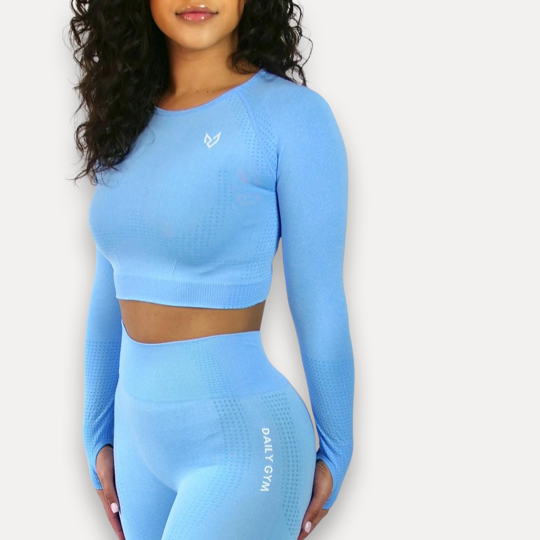 Seamless Light Blue Long Sleeve