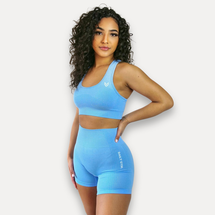 Seamless Light Blue Sport BH